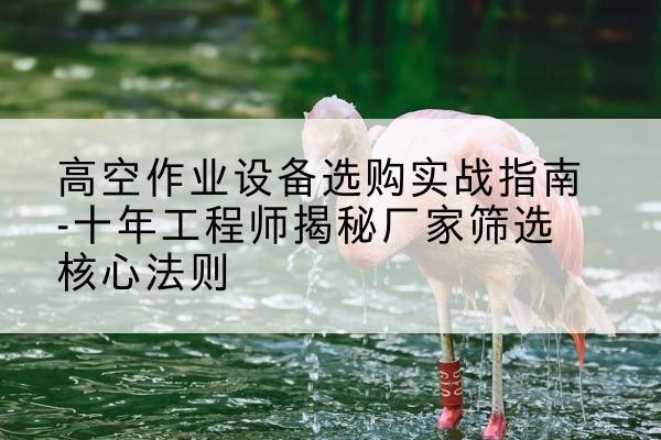 安远剪叉式升降机厂家-高空作业设备选购实战指南-十年工程师揭秘厂家筛选核心法则