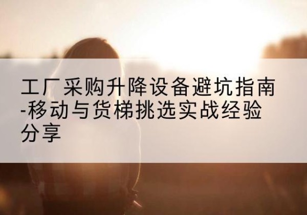 安远移动式升降机怎么选-工厂采购升降设备避坑指南-移动与货梯挑选实战经验分享