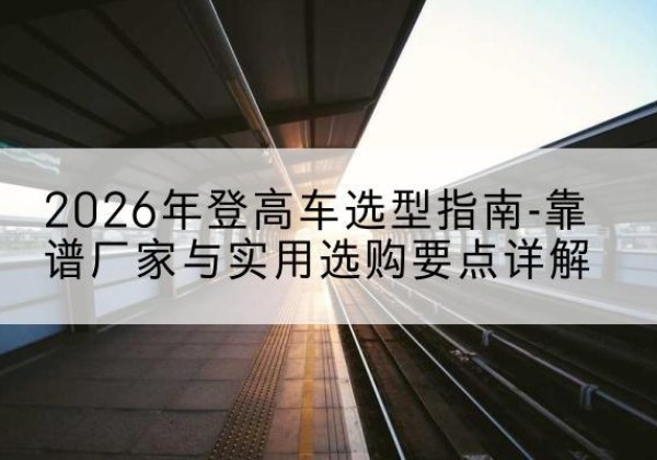 安远登高车厂家推荐-2026年登高车选型指南-靠谱厂家与实用选购要点详解